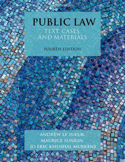Public Law Text, Cases, and Materials 4th 9780198820284 Front Cover