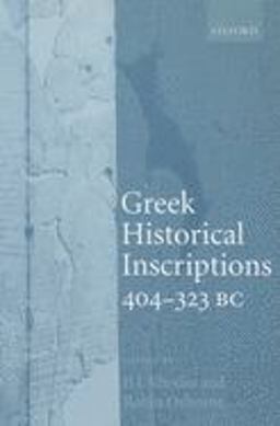 Greek Historical Inscriptions, 404-323 BC
