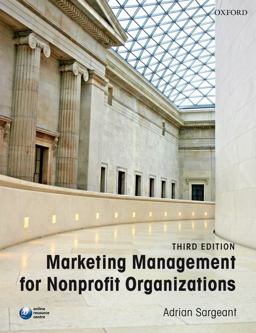 Marketing Management for Nonprofit Organizations 3rd 9780199236152 Front Cover
