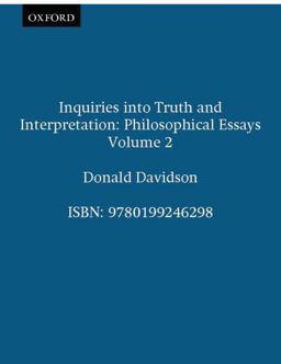 Inquiries into Truth and Interpretation 2nd 9780199246298 Front Cover