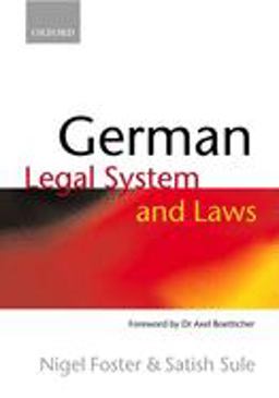 German Legal System and Laws 3rd 9780199254835 Front Cover