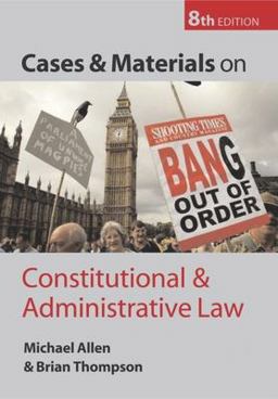Cases and Materials on Constitutional and Administrative Law 8th 9780199278794 Front Cover