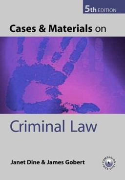 Cases and Materials on Criminal Law