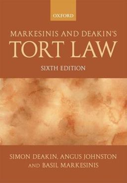 Markesinis and Deakin's Tort Law 6th 9780199282463 Front Cover
