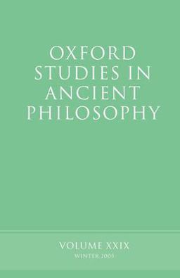 Oxford Studies in Ancient Philosophy
