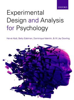 Experimental Design and Analysis for Psychology  9780199299881 Front Cover