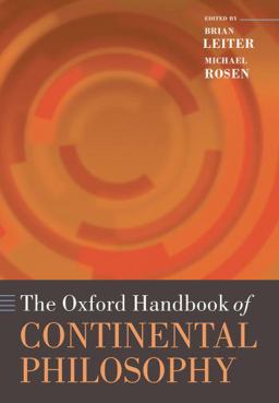Oxford Handbook of Continental Philosophy  9780199572991 Front Cover