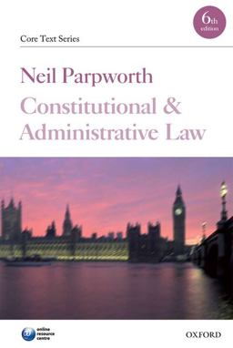 Constitutional and Administrative Law 6th 9780199574063 Front Cover