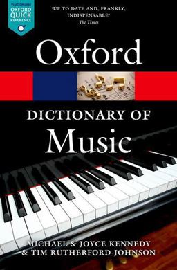 Oxford Dictionary of Music 6th 9780199578542 Front Cover