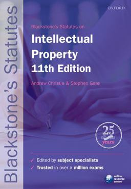 Blackstone's Statutes on Intellectual Property 11th 9780199656318 Front Cover