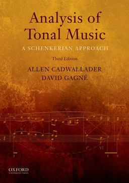 Analysis of Tonal Music A Schenkerian Approach 3rd 9780199732470 Front Cover