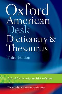 Oxford American Desk Dictionary and Thesaurus 3rd 9780199739271 Front Cover