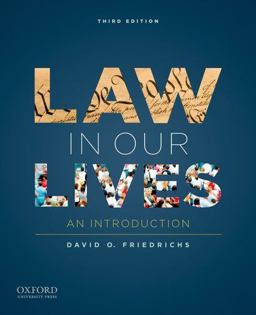 Law in Our Lives An Introduction 3rd 9780199840748 Front Cover