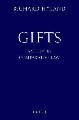 Gifts A Study in Comparative Law  9780199843480 Front Cover