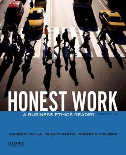 Honest Work A Business Ethics Reader 3rd 9780199944200 Front Cover