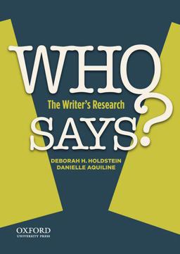 Who Says? The Writer's Research  9780199947355 Front Cover