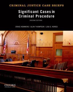Significant Cases in Criminal Procedure 2nd 9780199957910 Front Cover