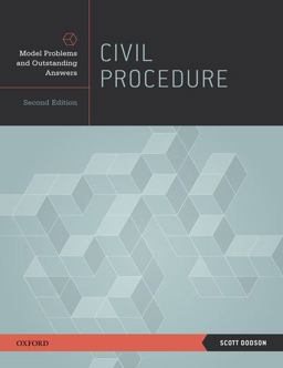 Civil Procedure Model Problems and Outstanding Answers 2nd 9780199965229 Front Cover