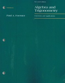 Algebra and Trigonometry Functions and Applications  9780201252866 Front Cover