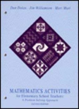 Mathematics Activities for Elementary School Teachers