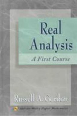 Real Analysis A First Course  9780201832105 Front Cover