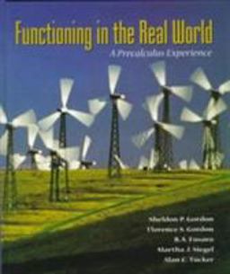 Functioning in the Real World A Precalculus Experience  9780201846287 Front Cover