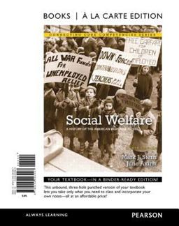 Social Welfare A History of the American Response to Need, Books a la Carte Edition 8th 9780205003297 Front Cover