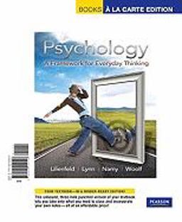 Psychology A Framework for Everyday Thinking, Books a la Carte Edition  9780205004546 Front Cover