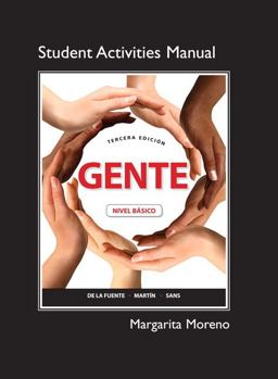 Student Activities Manual for Gente Nivel Bï¿½sico 3rd 9780205010554 Front Cover