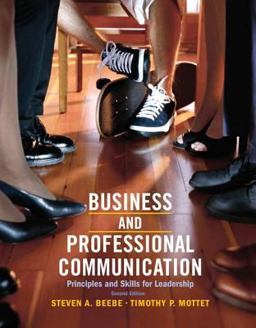 Business and Professional Communication Principles and Skills for Leadership 2nd 9780205028993 Front Cover