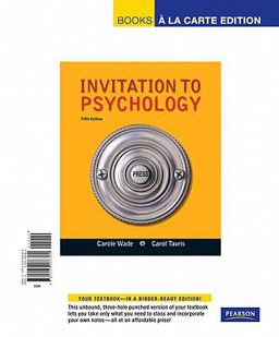 Invitation to Psychology 5th 9780205066360 Front Cover