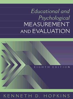 Educational and Psychological Measurement and Evaluation 8th 9780205160877 Front Cover