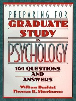 Preparing for Graduate Study in Psychology 101 Questions and Answers  9780205198580 Front Cover