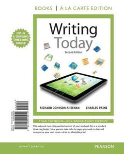 Writing Today, Books a la Carte Edition