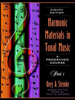 Harmonic Materials in Tonal Music A Programmed Course 8th 9780205271634 Front Cover