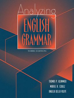 Analyzing English Grammar 3rd 9780205305681 Front Cover