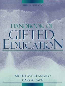 Handbook of Gifted Education 3rd 9780205340637 Front Cover