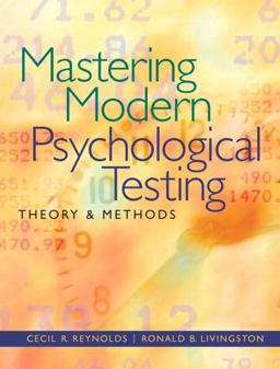 Mastering Modern Psychological Testing: Theory and Methods  9780205483501 Front Cover