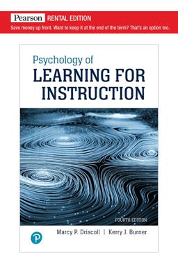 Psychology of Learning for Instruction 4th 9780205578436 Front Cover