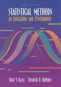 Statistical Methods in Education and Psychology 3rd 9780205673537 Front Cover
