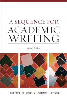 Sequence for Academic Writing 4th 9780205674374 Front Cover