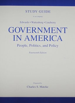 Study Guide for Government in America Study Guide for Government in America