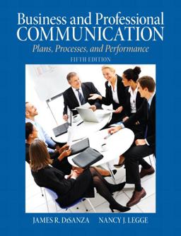 Business and Professional Communication Plans, Processes, and Performance 5th 9780205721498 Front Cover