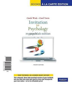Invitation to Psychology, Mylab Edition, Books a la Carte Edition