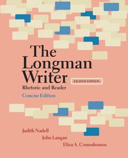 Longman Writer Rhetoric and Reader 8th 9780205798377 Front Cover
