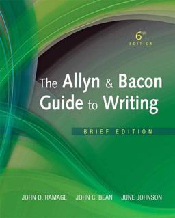 Allyn and Bacon Guide to Writing, the, Brief Edition 6th 9780205823154 Front Cover