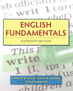 English Fundamentals 16th 9780205825974 Front Cover