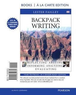Backpack Writing, Books a la Carte Edition