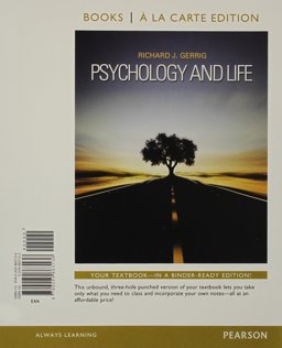 Psychology and Life, Books a la Carte Edition 20th 9780205863136 Front Cover