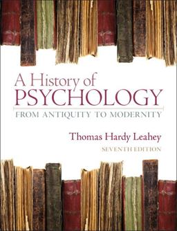History of Psychology From Antiquity to Modernity 7th 9780205868629 Front Cover